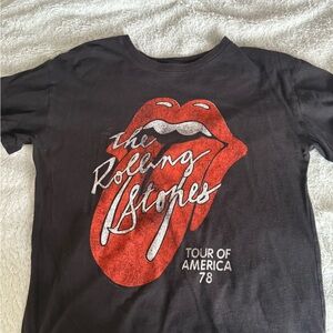 Black and Red Short Sleeve Tee with Bold Graphic Design